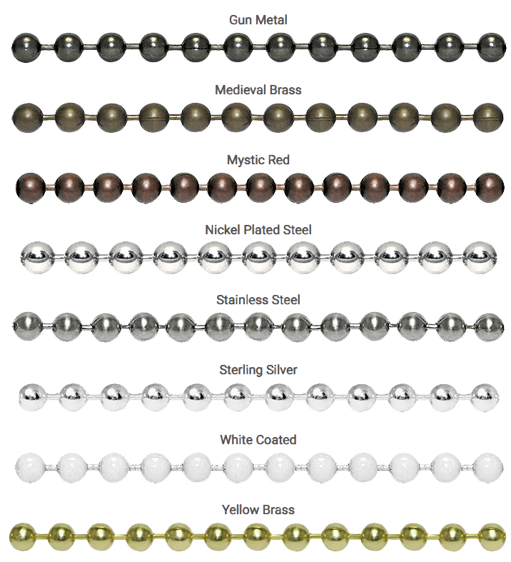 Ball Chain materials and finishes (1)