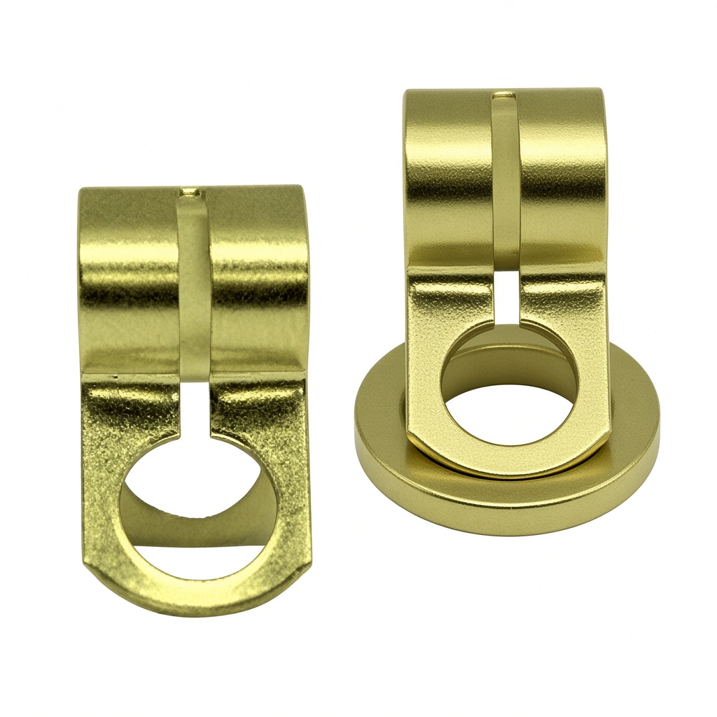 Type D Semi-Formed Coupling · 10D · Brass Natural · Hole 0.250 - Image 2